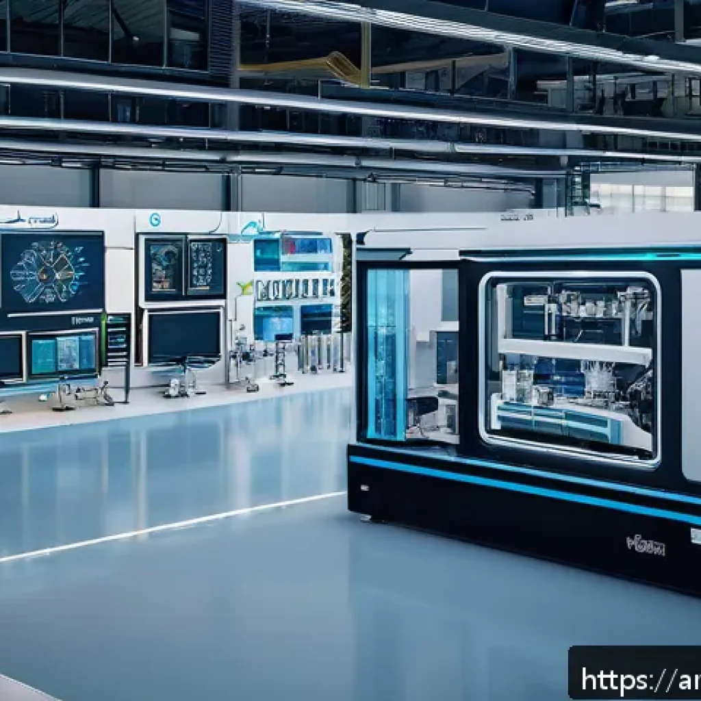 생산관리 관련 정부 지원 정책 - A modern industrial innovation hub in the Middle East, showcasing a diverse team of Arab engineers a...