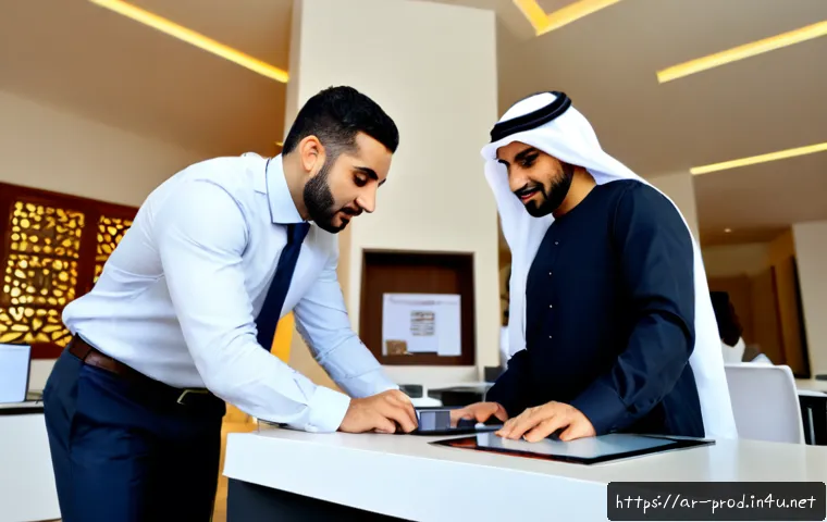 생산성과 향상을 위한 혁신 사례 - Photorealistic modern Arab workplace innovation scene, a diverse team of Middle Eastern professional...