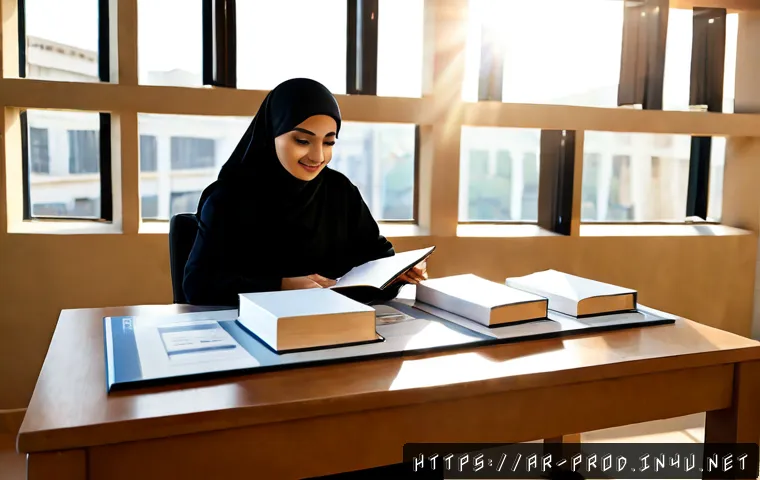 생산관리 직무를 위한 필수 도서 추천 - Photorealistic production management study scene in a modern Gulf-region office, Arabic professional...